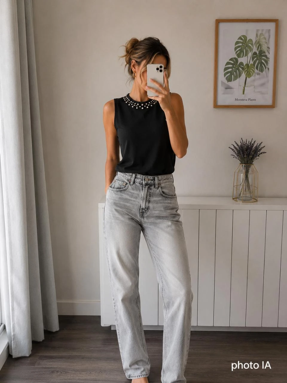 Rechte jeans Zara grijs uitgewassen \ maat 34 \ trendy denim \ zeer goede staat – photo 2